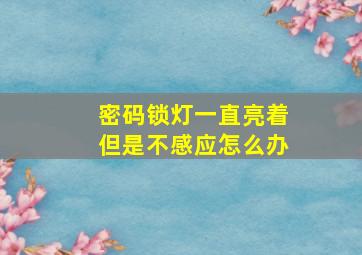 密码锁灯一直亮着但是不感应怎么办