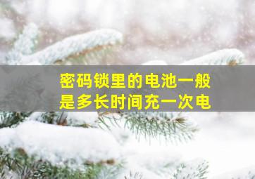 密码锁里的电池一般是多长时间充一次电