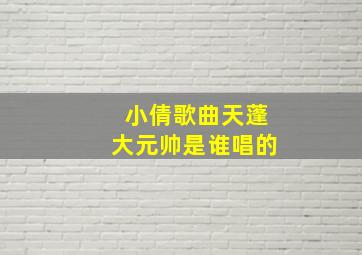 小倩歌曲天蓬大元帅是谁唱的