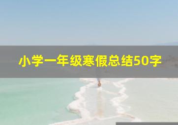 小学一年级寒假总结50字