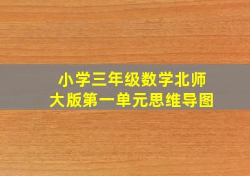 小学三年级数学北师大版第一单元思维导图