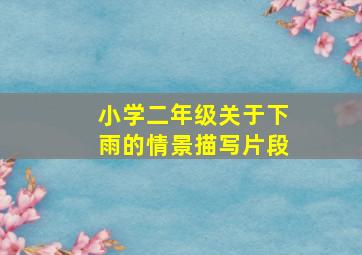 小学二年级关于下雨的情景描写片段