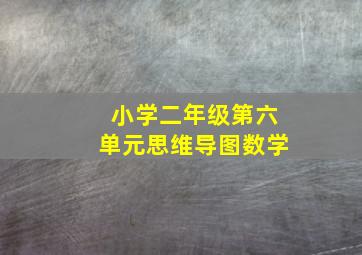 小学二年级第六单元思维导图数学