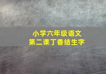 小学六年级语文第二课丁香结生字