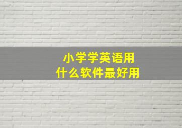 小学学英语用什么软件最好用