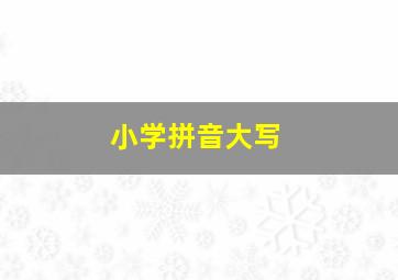 小学拼音大写