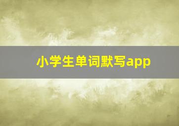 小学生单词默写app