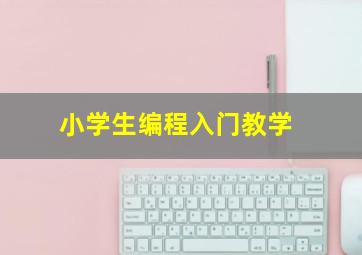 小学生编程入门教学