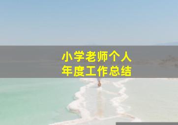 小学老师个人年度工作总结