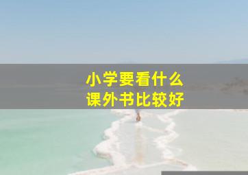 小学要看什么课外书比较好