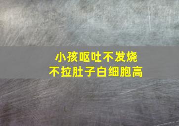 小孩呕吐不发烧不拉肚子白细胞高