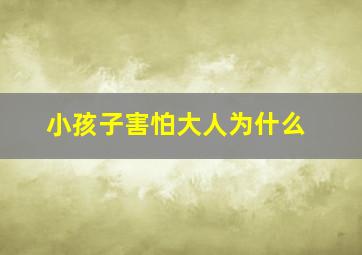 小孩子害怕大人为什么