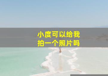 小度可以给我拍一个照片吗