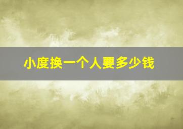 小度换一个人要多少钱