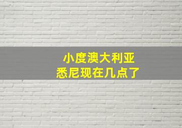 小度澳大利亚悉尼现在几点了