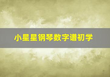 小星星钢琴数字谱初学