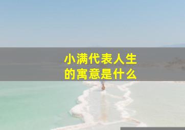 小满代表人生的寓意是什么