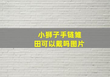 小狮子手链雏田可以戴吗图片