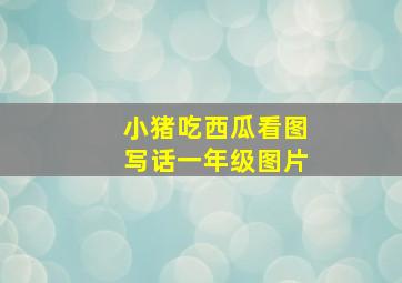 小猪吃西瓜看图写话一年级图片