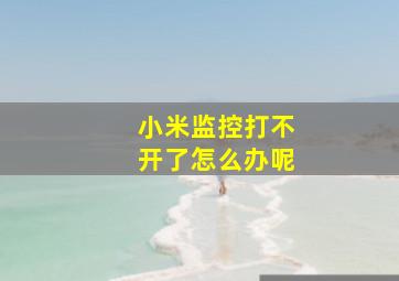 小米监控打不开了怎么办呢