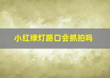 小红绿灯路口会抓拍吗