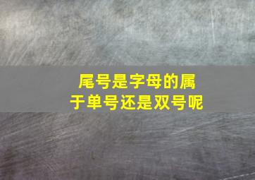 尾号是字母的属于单号还是双号呢