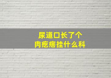 尿道口长了个肉疙瘩挂什么科