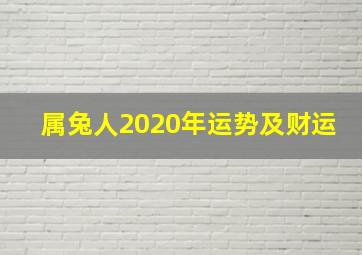 属兔人2020年运势及财运