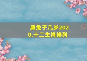 属兔子几岁2020,十二生肖排列