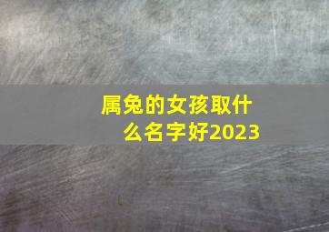 属兔的女孩取什么名字好2023