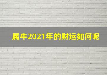 属牛2021年的财运如何呢