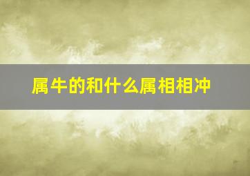 属牛的和什么属相相冲