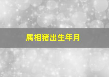 属相猪出生年月