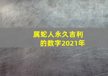 属蛇人永久吉利的数字2021年