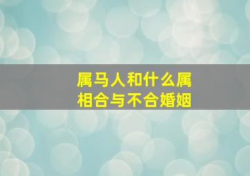 属马人和什么属相合与不合婚姻