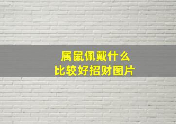 属鼠佩戴什么比较好招财图片