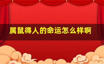 属鼠得人的命运怎么样啊