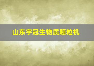 山东宇冠生物质颗粒机