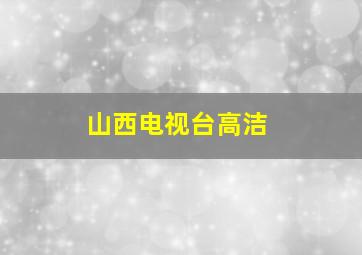 山西电视台高洁