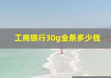 工商银行30g金条多少钱