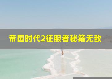 帝国时代2征服者秘籍无敌