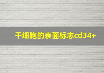 干细胞的表面标志cd34+