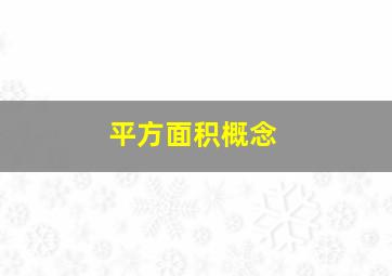 平方面积概念