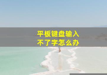 平板键盘输入不了字怎么办