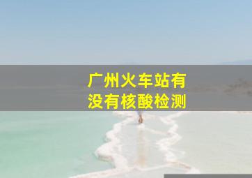 广州火车站有没有核酸检测