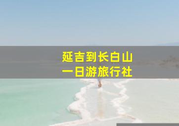 延吉到长白山一日游旅行社