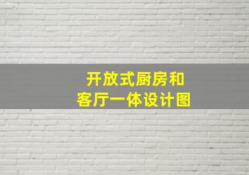 开放式厨房和客厅一体设计图