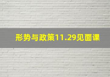 形势与政策11.29见面课