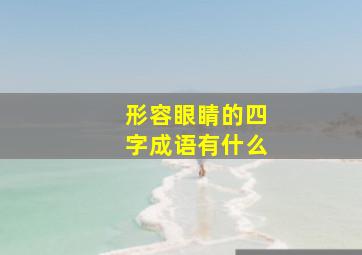 形容眼睛的四字成语有什么