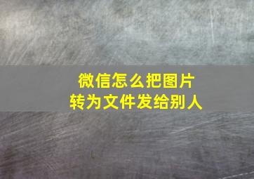 微信怎么把图片转为文件发给别人